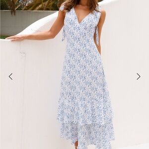 Hello Molly Chasing Blooms Maxi Dress Blue